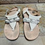 Vionic Lupe Boa Met Adjustable T strap sandal Leather cream snakeskin print 9 Photo 1