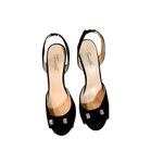 Camille La Vie Black satin rhinestone stiletto Photo 1