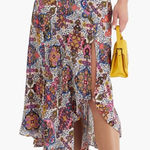 Veronica Beard  MAC asymmetrical Paisley tapestry Crepe Midi Skirt 6 NWOT floral Photo 0