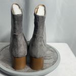 Journee Collection Gray Suede Ankle Boots WD11 Block Heel Side Zip Booties Photo 2