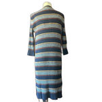 Style & Co  Petite Long Cardigan Sweater Blue Rust Tan LP Large Photo 3