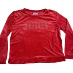 Juicy Couture Red Sweater Velour PJ Top Rhinestones Size Medium Mcbring Myspace Photo 1