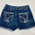 3/$30 Ariya Jeans | Junior's 9/10 Dark Wash Rhinestone Pocket Jean Shorts Blue Photo 4