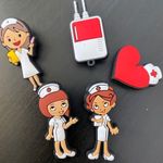 Set of 5 Nursing Croc Charms Novelty Size undefined Photo 0