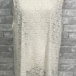 LOGO By Lori Goldstein  Ivory Lace Tank Top Photo 0