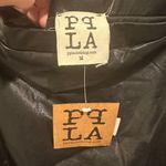 PPLA Faux Leather Blouse Photo 2