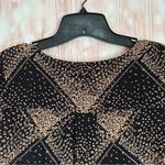Alfani Black Short Sleeve Tan Printed Dressy T Shirt Size XS Photo 7