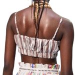 Lemlem  + H&M Women's Linen Blend Stripe Elastic Hem Adjustable Strap Crop Top XS Photo 1
