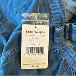 We The Free Free People Palm Desert Blue Denim Top Cropped Button Front Tie size Medium NWT Photo 9