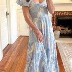 Free People Sundrenched Blue Floral Dress L Photo 2