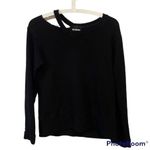 Monrow ripped shoulder sweatshirt black Size M Photo 6