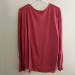 We The Free  by Free People Red Long Sleeve Tee | Scoop Neck Soft Knit Top | Size Photo 2