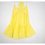 Cinq à Sept NEW‎  Janet 100% Silk V-Neck Ruffle Hem Top, Yellow, M Photo 5