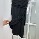 Bebe Vintage Y2K 2000’s Clubbing Black One-Shoulder Bodycon Dress Chain Size XS Photo 11