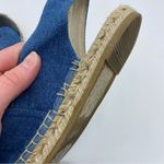 J.Crew  Made-in-Spain cap‎ toe slingback espadrilles in denim size 8 READ FLAWED Photo 4