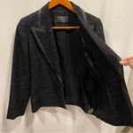 Dana Buchman Vintage 90’s luxury mohair wool boucle tuxedo collar metallic thread blazer Photo 6