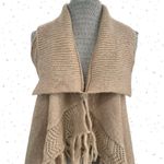 Romeo + Juliet Couture Boho Fringe Western Sweater Vest Neutral Tan Festival Concert Romeo & Juliet S Photo 1
