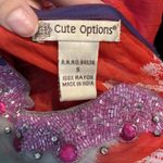 Cute Options Swimsuit Cover Beaded‎ 3/4 Sleeve Semi Photo 3