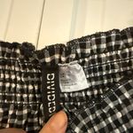 H&M  divided black gingham smocked puff sleeve top xs Photo 2