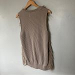 Anthropologie  Faux Fur Shag Furry Vest Brown Large Photo 4