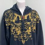 Disney  1928 Black & Gold Zip Front Sweatshirt Jacket Photo 1