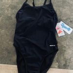 Sporti HydroLast Solid Thin Strap Swimsuit Black Photo 4