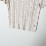 Torrid [] Cream Pointelle Open Knit Crew Neck Short Sleeve Pullover Sweater Sz 0X Photo 9