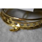 NWT 5 Gold Tone 6" Stackable Heart Charm Bracelets 1" Latch Back Earrings Set Photo 2