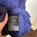 Trixxi ❤️ from Francesca’s Navy Lace Overlay Peplum Top Medium NWT CLEARANCE Photo 4
