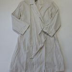 Eileen Fisher NWT Side-Tie Organic Cotton Trench in Bone Wrap Coat S $368 Photo 1