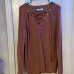 Pink Criss Cross Sweater Size M Photo 0