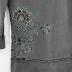 Vertigo Paris  jacket women's L embroidered hooded sweatshirt full zip boho Y2K Photo 6