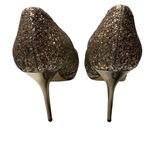 Jimmy Choo Luna Glitter Heel Peep-Toe Pumps size 40.5 Photo 6