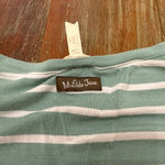Matilda Jane  Green & White Striped Short Sleeve T-Shirt Dress Flowy Large Photo 9