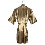 Gold Silky Robe Short Sleeve
Size small
Super soft and‎ luxurious Photo 2