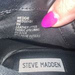 Steve Madden  Wedgie Sneakers Zip up Ankle Bootie Black Suede Leather 8M Photo 8