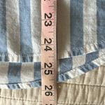 L. L. Bean classic white blue striped organic cotton button down boxy shirt M​​ Size M Photo 8