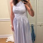 SAUNDERS Light Purple One Shoulder Sleeveless Poplin Maxi Dress Size 10 Photo 9