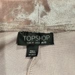 Topshop  Dusty Pink Crushed Velvet Skater Skirt Women’s 6 Photo 3