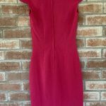 H&M Hot Pink Barbie Sheath Dress Pleated Cap Sleeves Size 2 Photo 4