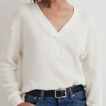 Madewell  Brushed Waffle V-Neck Tee  Photo 0