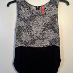 Eight Sixty StitchFix  Black/White Colorblock Top Size Small Photo 0