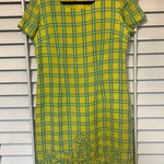 Plaza South Yellow‎ and Blue Plaid Dress Size 8 Yellow Photo 0