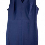 White House | Black Market 10 Smart Workwear Classic Deep Blue Fitted Mini Dress Photo 0