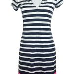 Lilly Pulitzer Navy White Striped with Pink T-Shirt Short Sleeve Dress Size XS Photo 0
