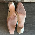 Talbots  Women's Champagne Satin Slingback Heels Size 8AA Photo 4