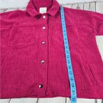 Thread Supply Corduroy Shirt Jacket Women XS Berry Button Front Pockets Purple Photo 8