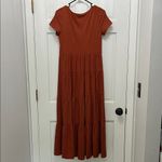 Maeve Gillian Cap Sleeve Tiered Burnt Orange Maxi Dress - Size Small Photo 10