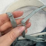 Y2K Vintage S Small Babydoll Camisole Top Ruched Lace Tank Bella Swan Coquette Blue Photo 4