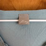 Poetry Blue V Neck T Shirt Lace Trim Soft Cotton Casual Top US 20 UK 24 Photo 1